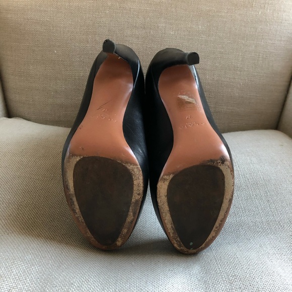 Alaia Ankle Boots Black Leather Zipper Ruffle EUC - Picture 7 of 7